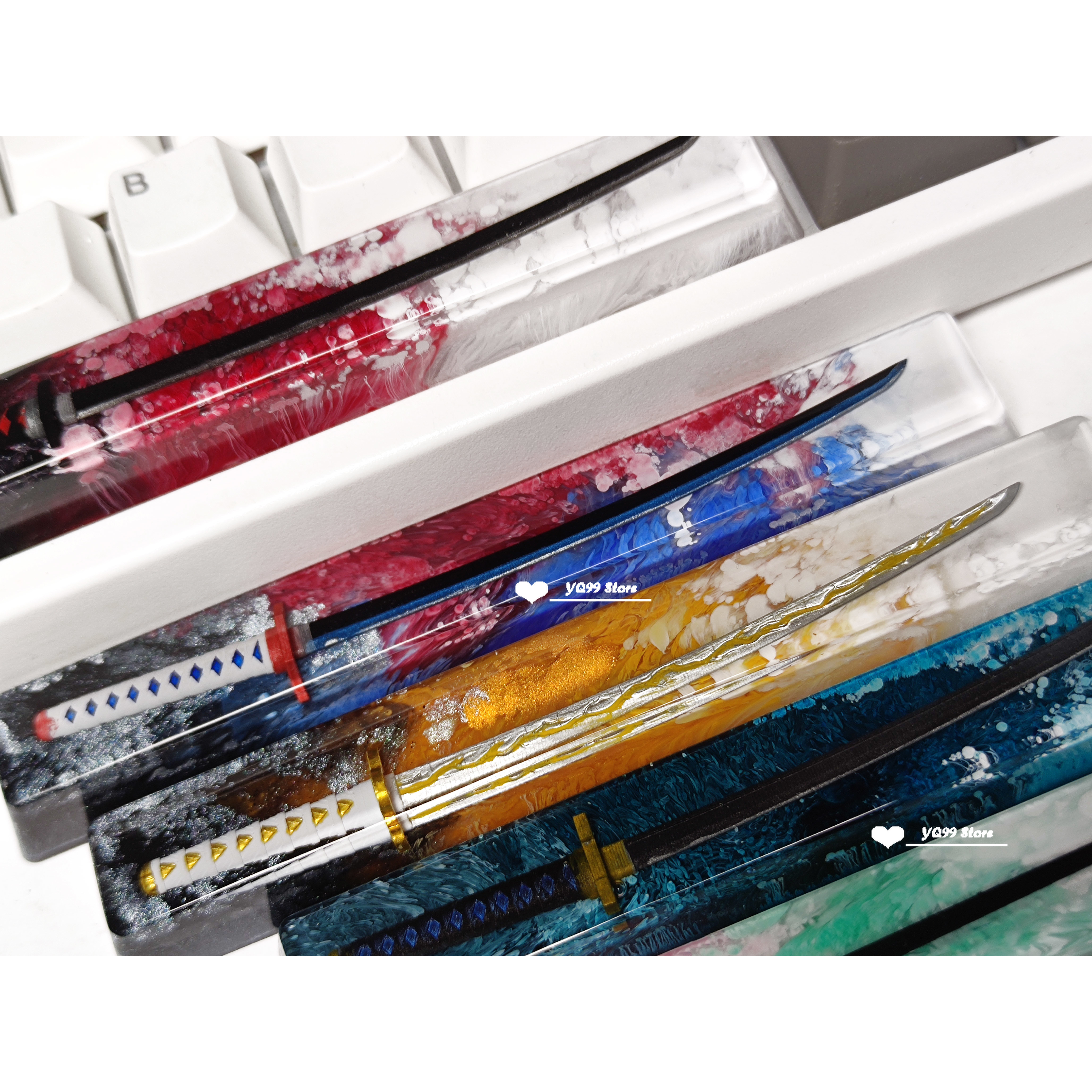 1pc 6.25u Resin Keycap Japan Anime DIY Custom Artisan Spacebar Keycaps for Cherry Mx Switch Mechanical Gaming Keyboard Keycap