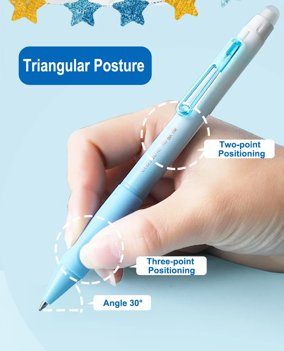 Deli Erasable Pen Set 0.5mm Gel Pen Erase Blue Black Ink Refill for Stationery School Supplies Erasable Ballpoint Pen Kawaii