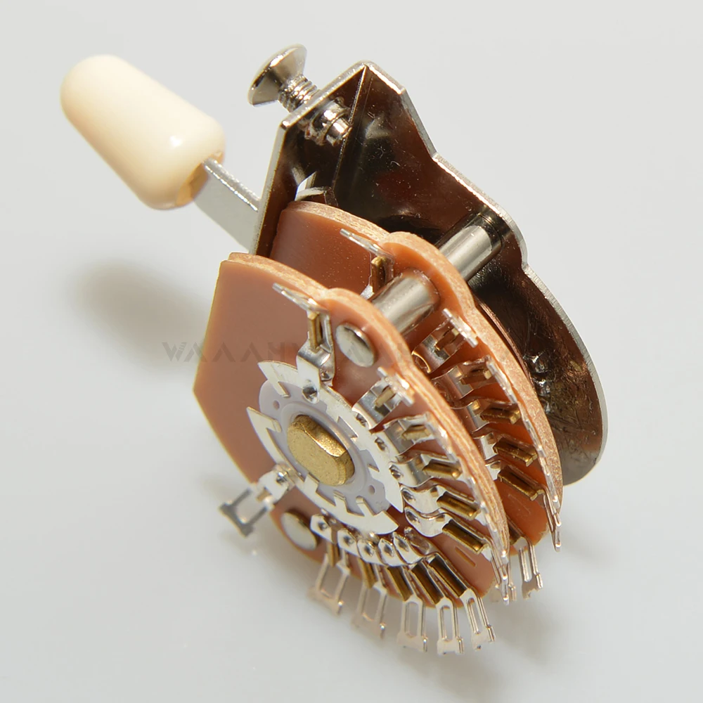 Guitar 5 Way Super Switch Pickup Selector Super 4-Pole Double Wafer for ST/TL Guitars with 3pcs  Tips