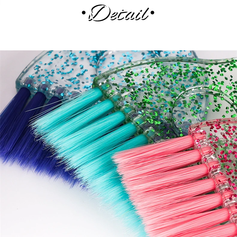 Professional Hair Dye Brush Plastic Crystal Hair Coloring Applicator Salon Hairdressing Dye Cream Brush Hair Styling Accessories