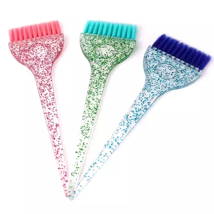 Professional Hair Dye Brush Plastic Crystal Hair Coloring Applicator Salon Hairdressing Dye Cream Brush Hair Styling Accessories