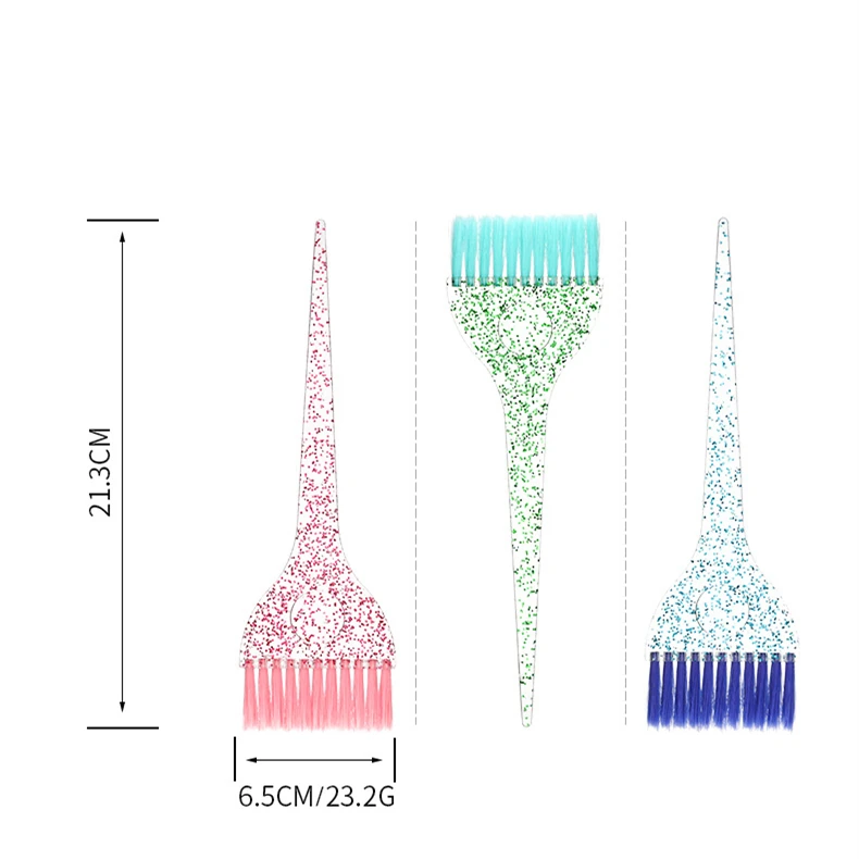 Professional Hair Dye Brush Plastic Crystal Hair Coloring Applicator Salon Hairdressing Dye Cream Brush Hair Styling Accessories