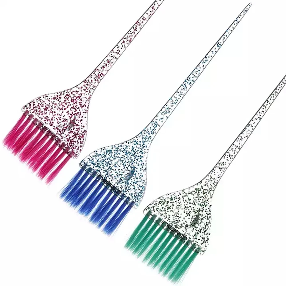 Professional Hair Dye Brush Plastic Crystal Hair Coloring Applicator Salon Hairdressing Dye Cream Brush Hair Styling Accessories