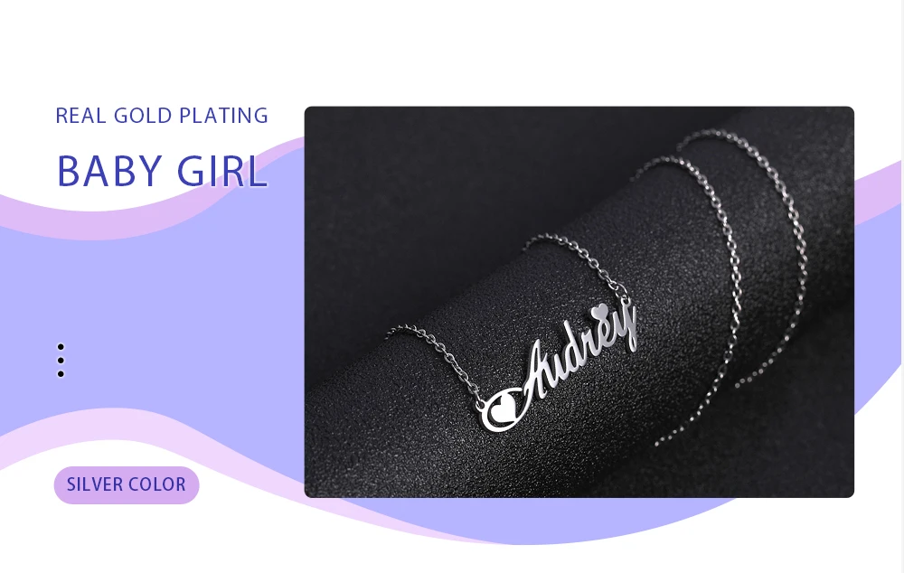 Custom Necklace Name Logo Personalized Pendant Nameplate Gift For Women Men Mother Couple Family Stainless Steel Chain Jewelry