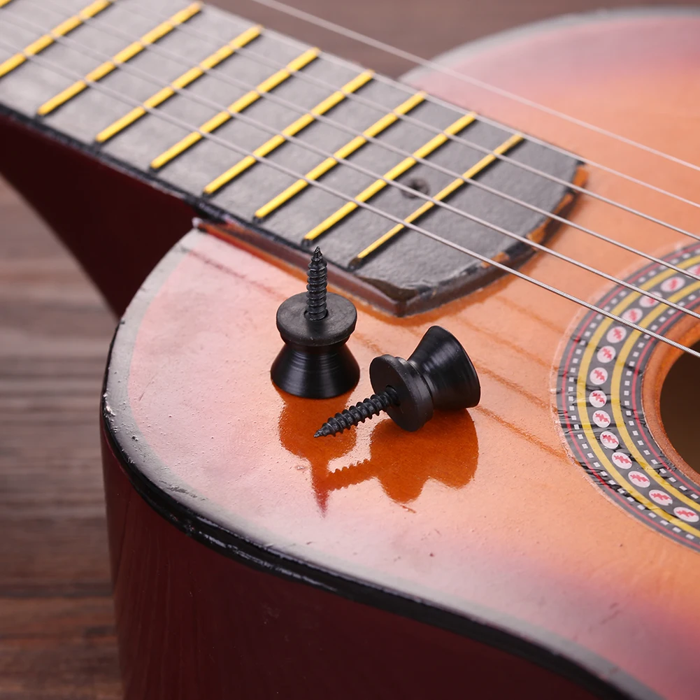 2pcs Guitar Pegs for Acoustic Electric Bass Ukulele Guitar Strap Buckle Button Lock Pins Metal End Locking Parts Accessories