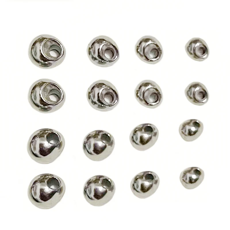 CONTEMPLATOR 20pcs Heavy Jig Off Tungsten Beads Jig Nymphs Fly Tying Materials Silver Tear Drop Shape Jig Bead For Fly Fishing