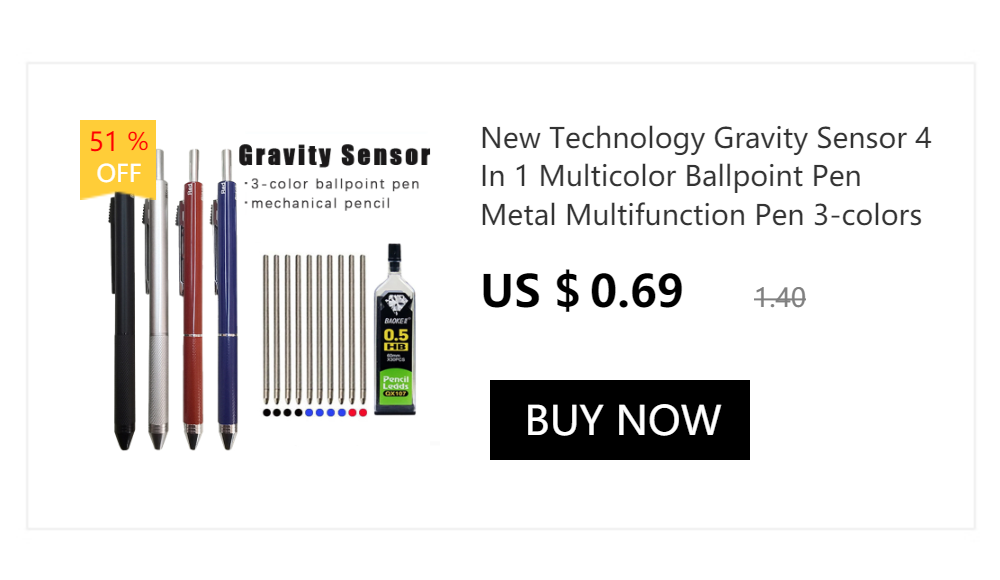 High Grade Metal Multicolor Ballpoint Pen 4 In 1 Ball Pen 0.7mm Black Blue Red Refills and Pencil Lead Offfice School Writing