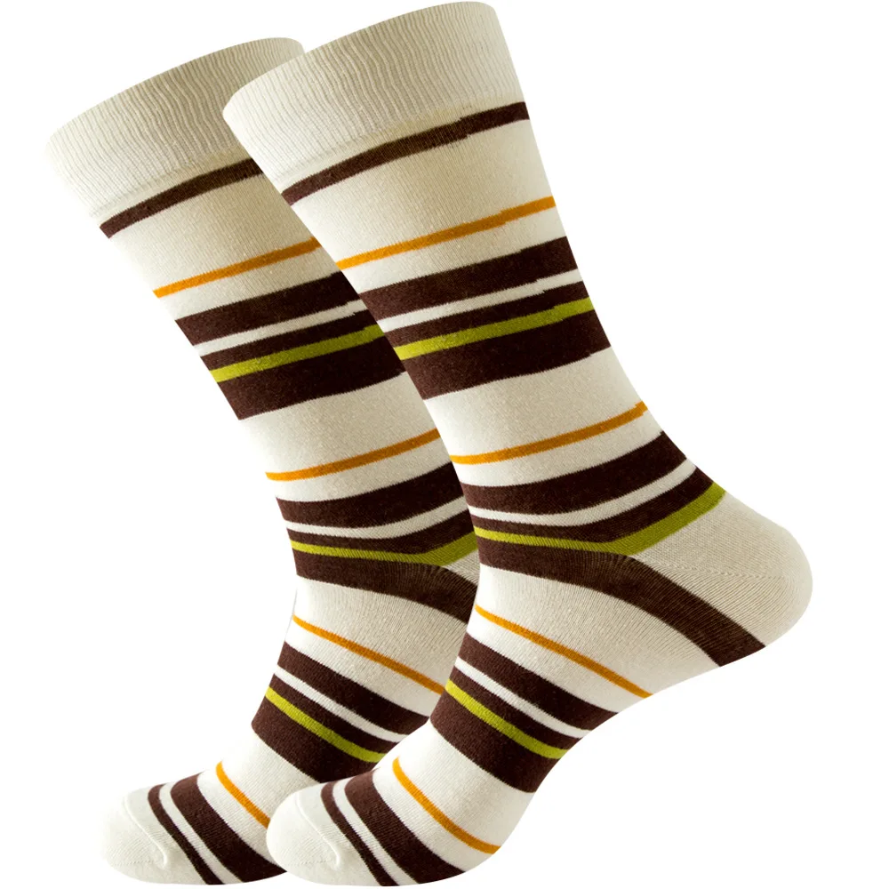 Men Happy Colorful Striped Women Socks Quality Plaid Diamond Pattern Argyle Geometric Harajuku Combed Cotton Sock Christmas Gift