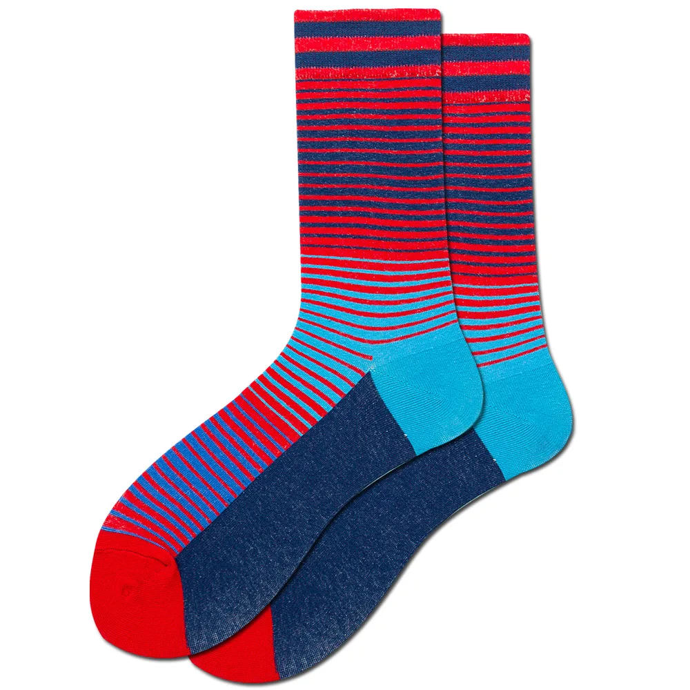 Men Happy Colorful Striped Women Socks Quality Plaid Diamond Pattern Argyle Geometric Harajuku Combed Cotton Sock Christmas Gift