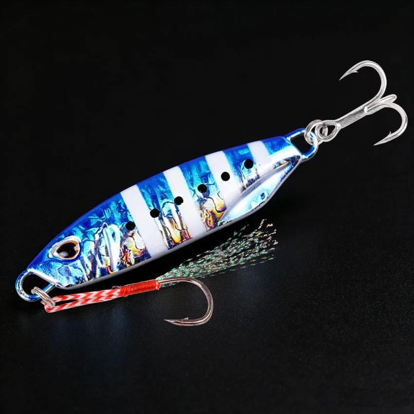 10Pcs Long Cast Metal Bait Spinner Spoon Sea Fishing Lures Jigs Trout Fishing Hard Baits Tackle Pesca Jigs Fish Jigging Set Bait