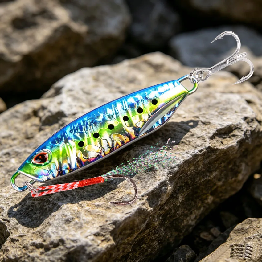 10Pcs Long Cast Metal Bait Spinner Spoon Sea Fishing Lures Jigs Trout Fishing Hard Baits Tackle Pesca Jigs Fish Jigging Set Bait