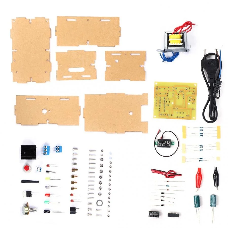 Regulated Power Supply DIY Kit LM317 Adjustable Voltage AC 220V to DC 1.25-12V Stabilized laboratory EU /US Plug