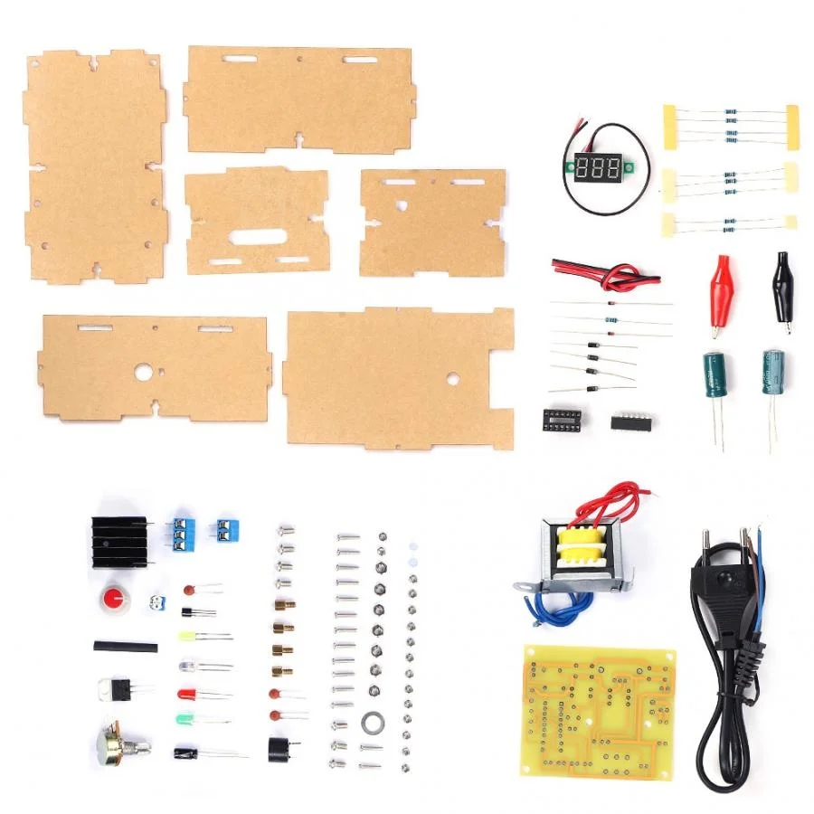 Regulated Power Supply DIY Kit LM317 Adjustable Voltage AC 220V to DC 1.25-12V Stabilized laboratory EU /US Plug
