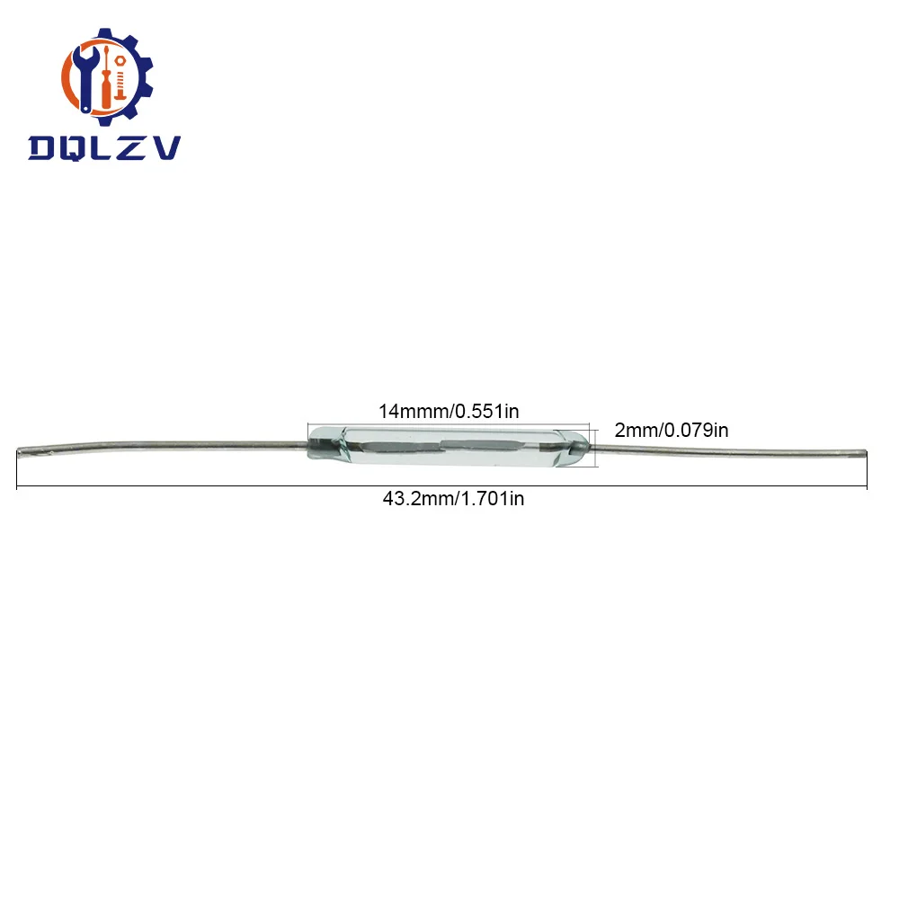 Reed Switch Plastic Type MKA14103 2*14MM Anti-Vibration Damage Magnetic Switch Normally open