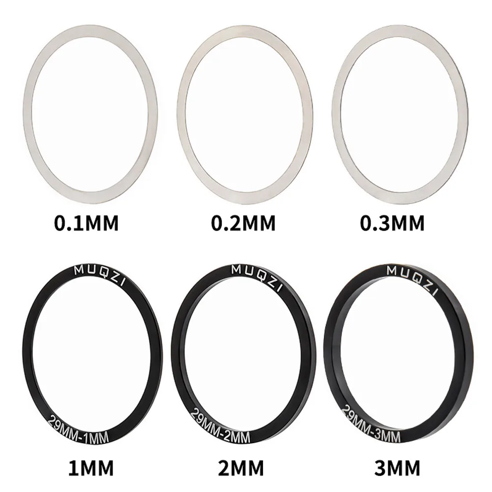 6pcs Bicycle Spare Parts Bottom Bracket Washers Crankset Washer 24/29/30mm For BB86/91/92/PF30/BB30 Aluminum Alloy Spacer