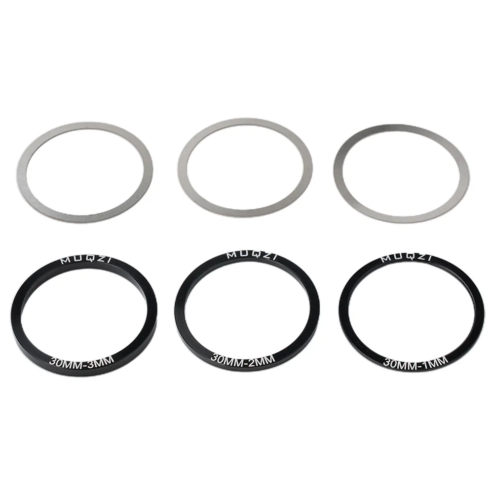 6pcs Bicycle Spare Parts Bottom Bracket Washers Crankset Washer 24/29/30mm For BB86/91/92/PF30/BB30 Aluminum Alloy Spacer