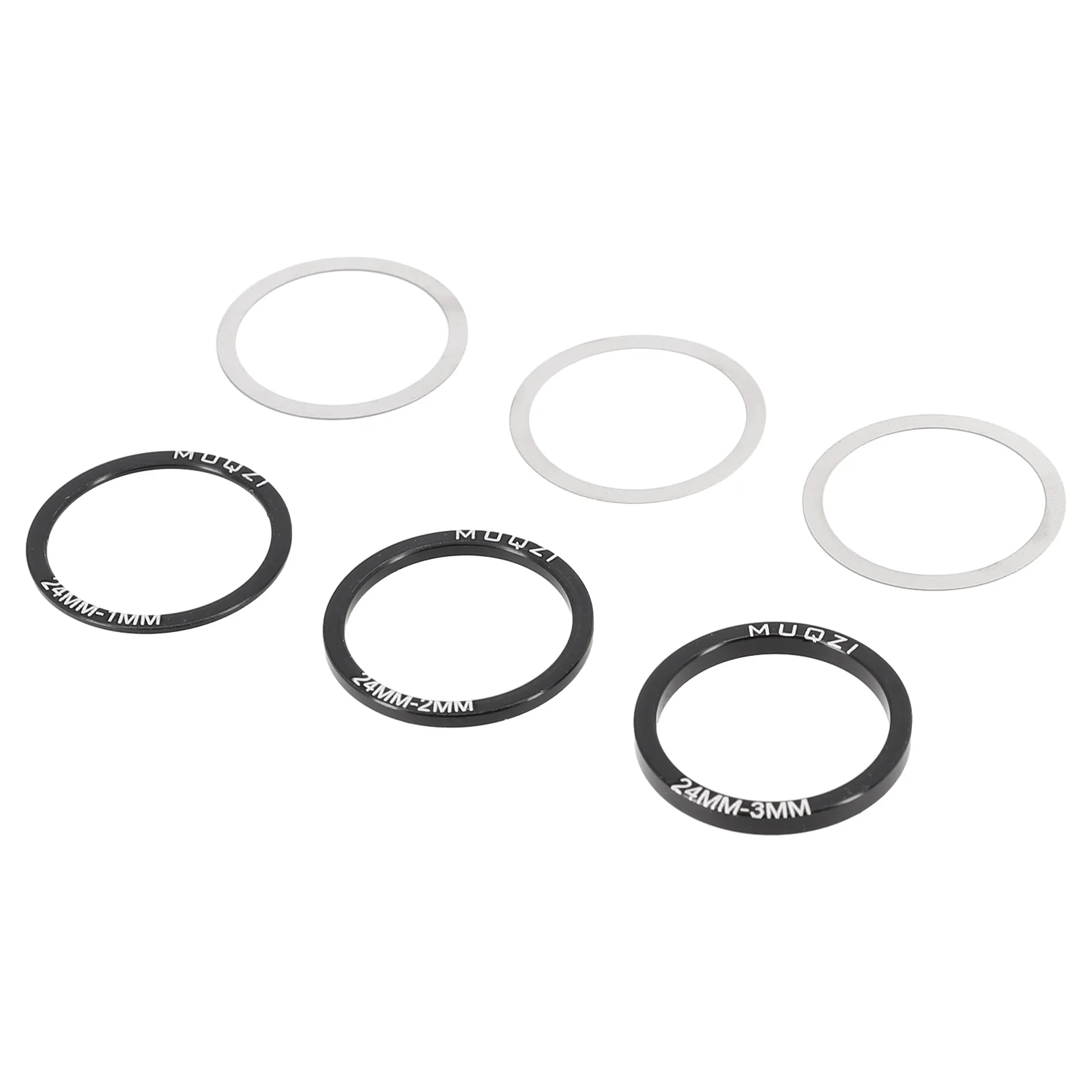 6pcs Bicycle Spare Parts Bottom Bracket Washers Crankset Washer 24/29/30mm For BB86/91/92/PF30/BB30 Aluminum Alloy Spacer