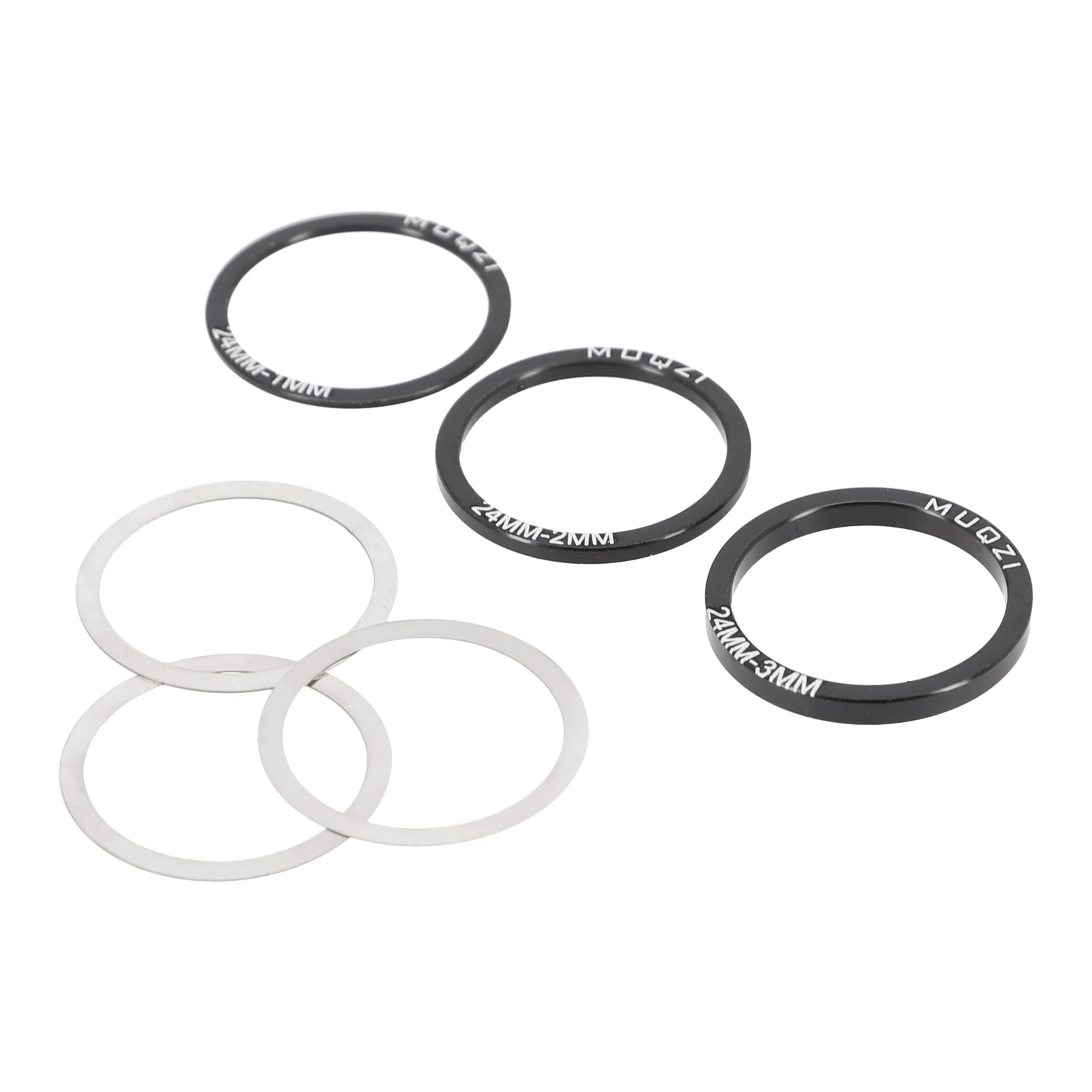 6pcs Bicycle Spare Parts Bottom Bracket Washers Crankset Washer 24/29/30mm For BB86/91/92/PF30/BB30 Aluminum Alloy Spacer
