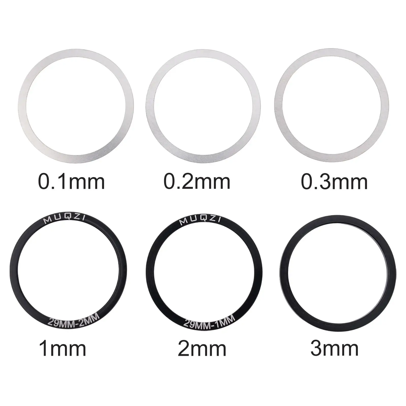 6pcs Bicycle Spare Parts Bottom Bracket Washers Crankset Washer 24/29/30mm For BB86/91/92/PF30/BB30 Aluminum Alloy Spacer