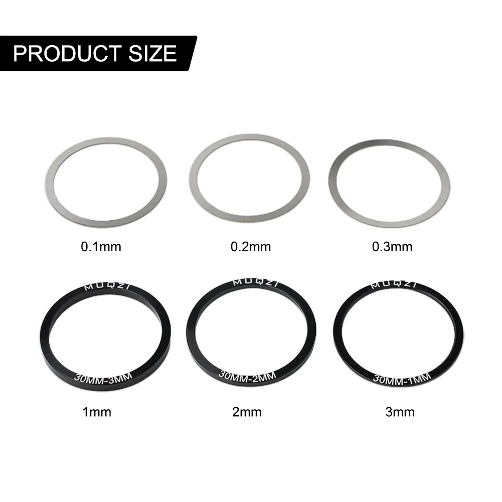 6pcs Bicycle Spare Parts Bottom Bracket Washers Crankset Washer 24/29/30mm For BB86/91/92/PF30/BB30 Aluminum Alloy Spacer