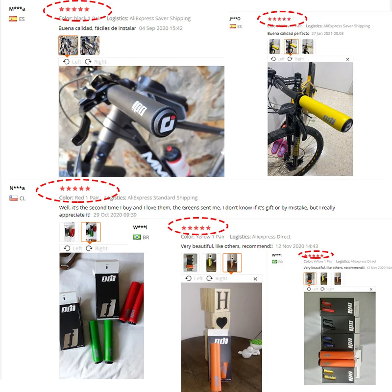 2PC ODI MTB Handlebar Grips Soft Anti-slip Road Mountain Bike Grip Ultralight Shock-Absorption Bicycle Grip Cycling Parts
