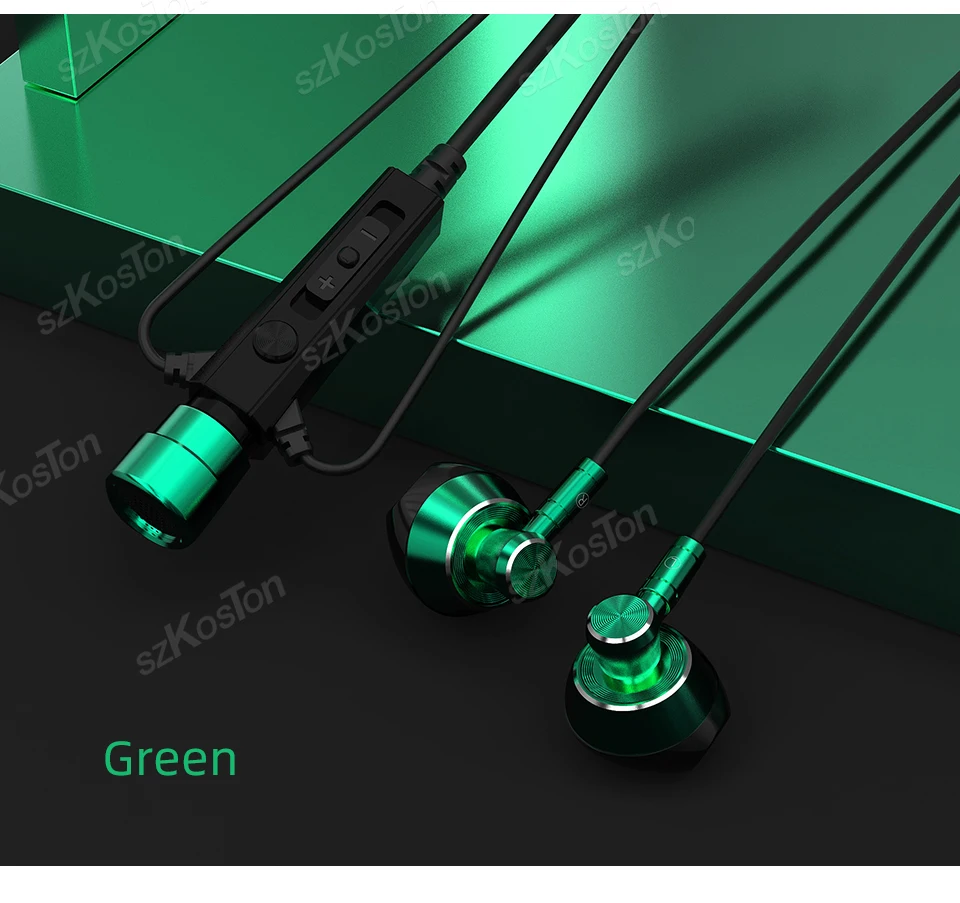 HiFi Wired Headphones with Microphone Noise-Cancelling Dynamic Earphones In Ear Earbuds Bass Headset For Sports Fitness Music