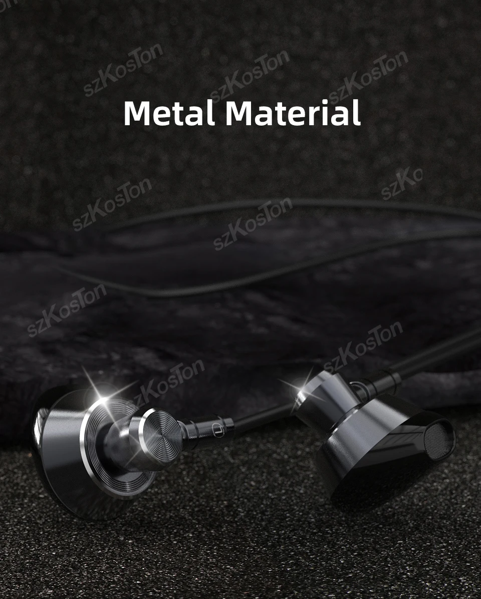 HiFi Wired Headphones with Microphone Noise-Cancelling Dynamic Earphones In Ear Earbuds Bass Headset For Sports Fitness Music