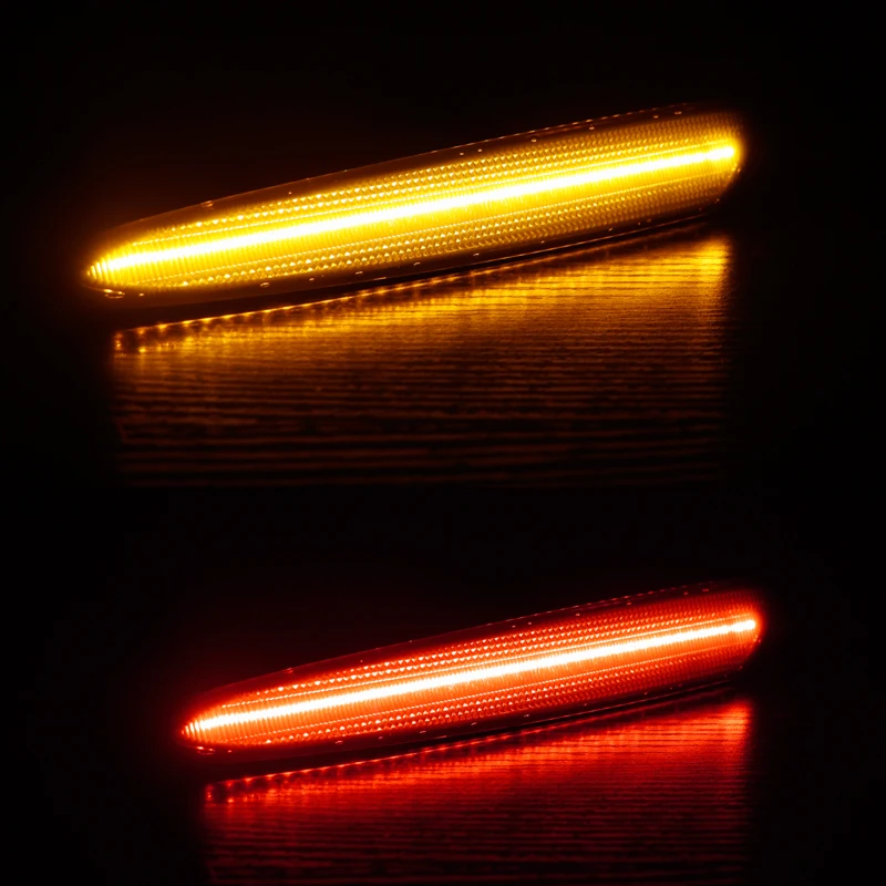 For Chevrolet Chevy Corvette C6 2005-2013 Full LED Side Marker Light Front Rear Amber Red Auto Turn Signal Lamp 12V