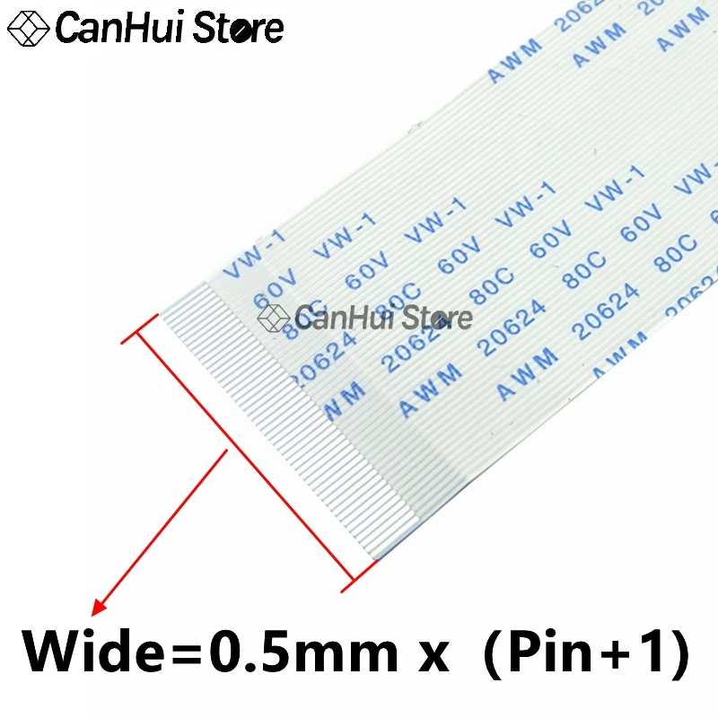 10Pcs 0.5MM FPC FFC Flexible Flat Cable A/B Type 50/100/150/200/250/300mm 10P 12/15/16/18/20/26/28/30/32/36/38/40/45/50/54/60PIN