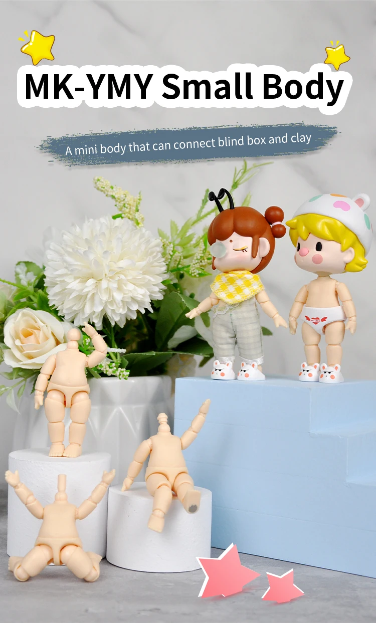 New YMY 5.7CM Small Ob11 Body Bjd Doll head Joint MINI Obitsu Body Movable Doll Accessories suitable For YMY Head GSC Clay Head