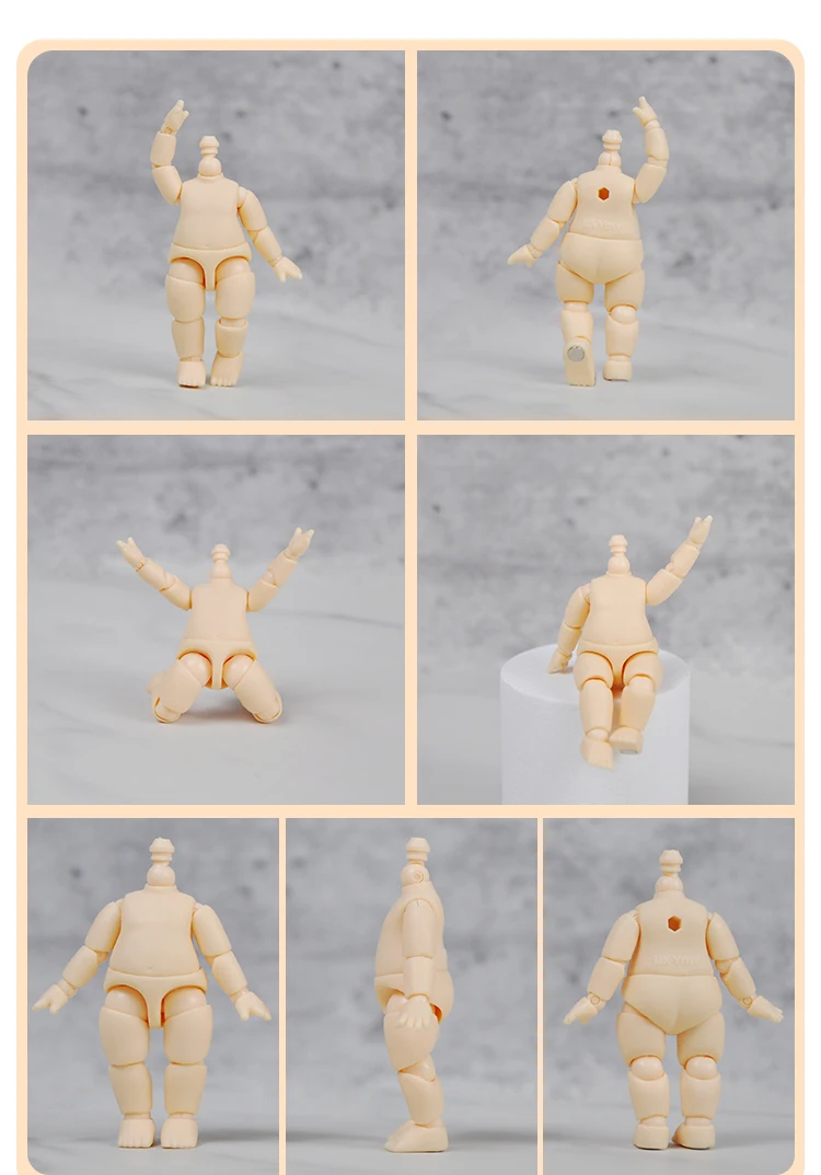 New YMY 5.7CM Small Ob11 Body Bjd Doll head Joint MINI Obitsu Body Movable Doll Accessories suitable For YMY Head GSC Clay Head