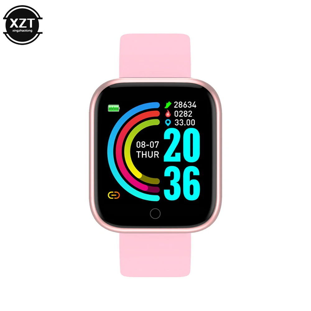 Y68 Color Screen Pedometers Sport Watches Bracelets D20 Heart Rate Blood Pressure Fitness Smart Wristband For Children Men Women