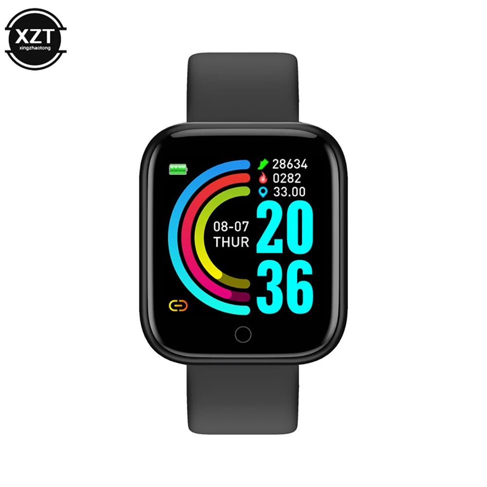 Y68 Color Screen Pedometers Sport Watches Bracelets D20 Heart Rate Blood Pressure Fitness Smart Wristband For Children Men Women