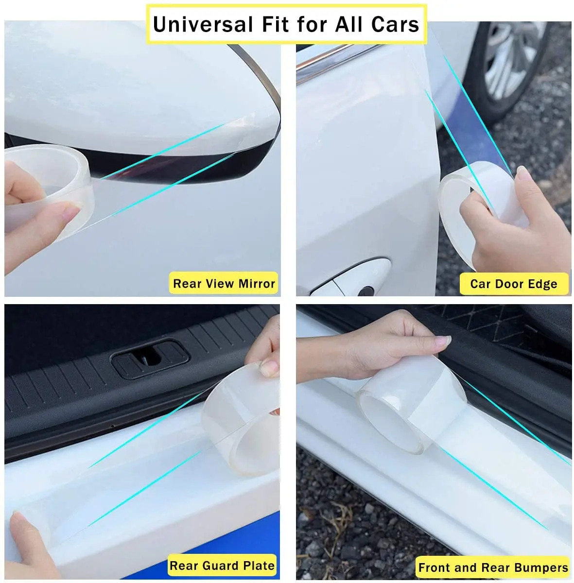 Transparent Stickers Car Door Protector Anti Scratch  Nano Tape Auto Trunk Sill Scuff Protector Film Door Edge Protective