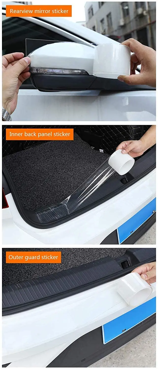 Transparent Stickers Car Door Protector Anti Scratch  Nano Tape Auto Trunk Sill Scuff Protector Film Door Edge Protective
