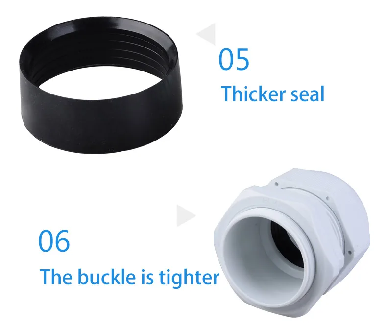 5/10pcs Waterproof Cable Gland Cable Entry IP68 PG7 for 3-6.5mm PG9 PG11 PG13.5/16/19/21 Nylon Plastic Connector Sleeve Joints