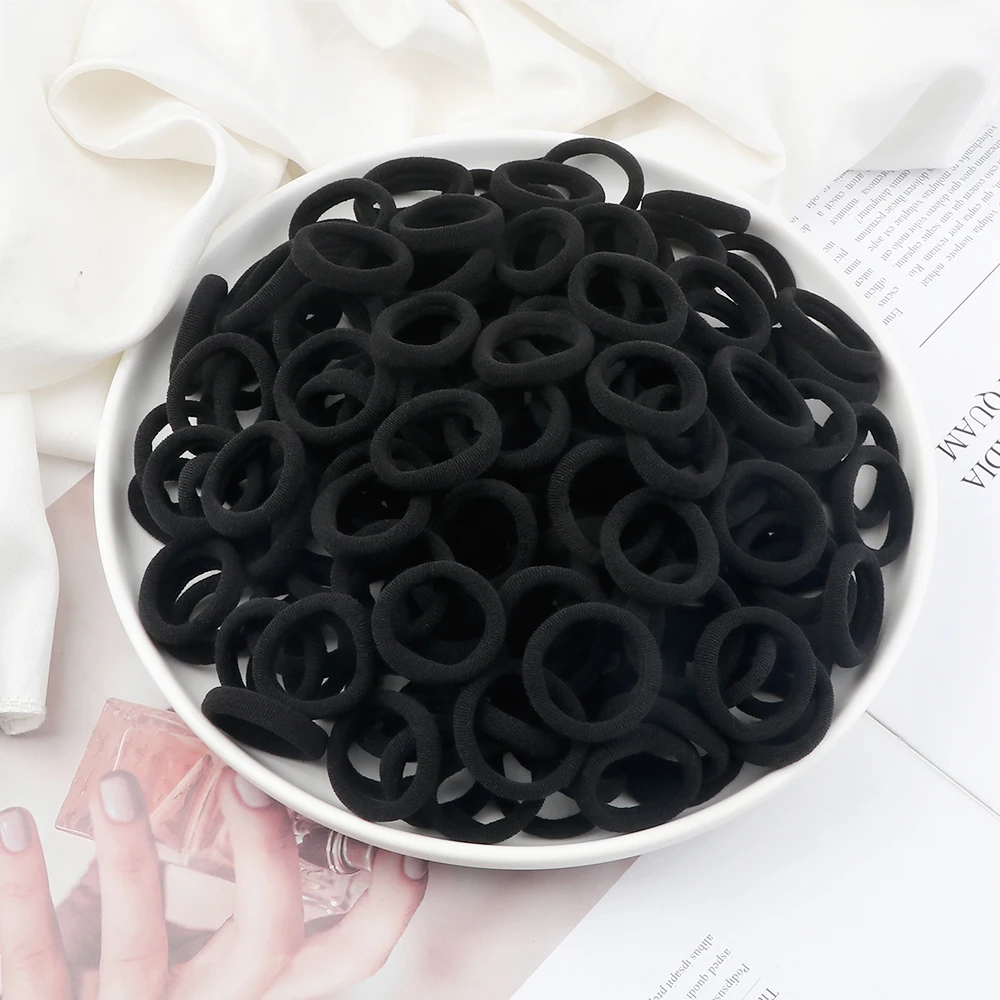 Wholesale 30/50/100Pcs/Lot Colorful Hair Bands Children Seamless Hair Ties Elastic Rubber Band Girl Sweet Scrunchies Accessories