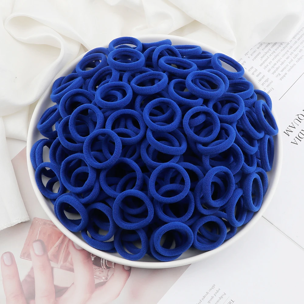 Wholesale 30/50/100Pcs/Lot Colorful Hair Bands Children Seamless Hair Ties Elastic Rubber Band Girl Sweet Scrunchies Accessories