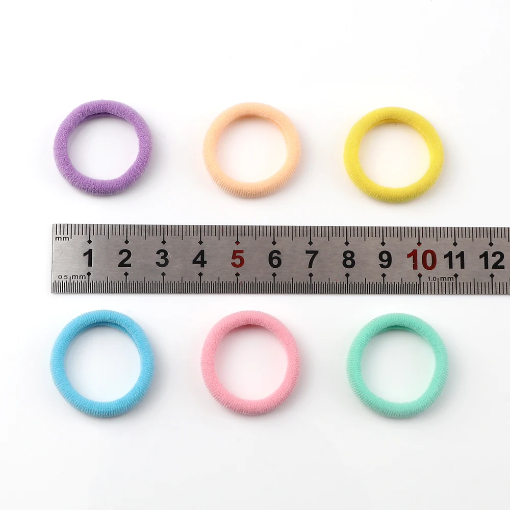 Wholesale 30/50/100Pcs/Lot Colorful Hair Bands Children Seamless Hair Ties Elastic Rubber Band Girl Sweet Scrunchies Accessories