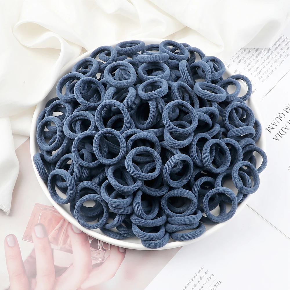 Wholesale 30/50/100Pcs/Lot Colorful Hair Bands Children Seamless Hair Ties Elastic Rubber Band Girl Sweet Scrunchies Accessories