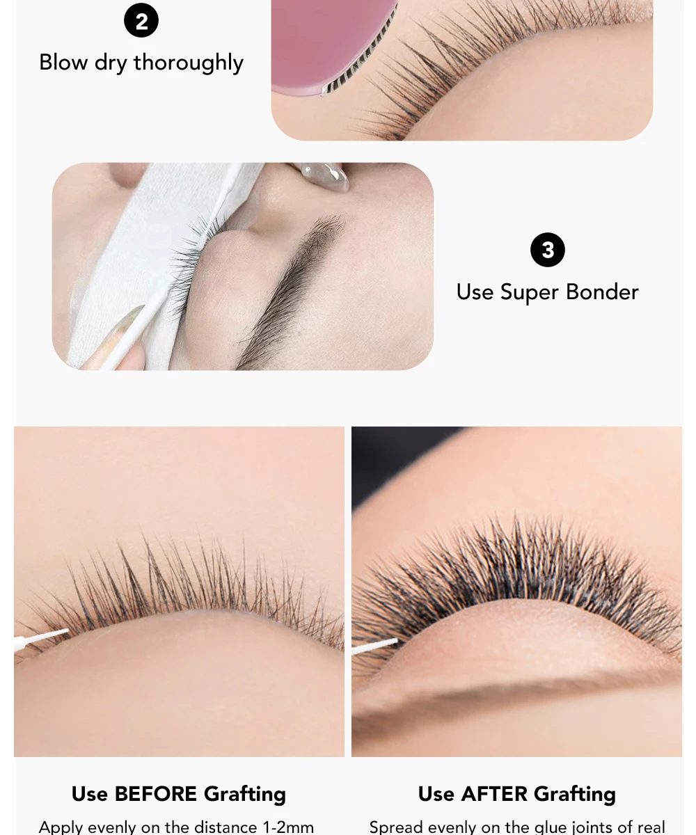 NATUHANA 10ml Super Bonder Fixing Agent for Eyelashes Extensions Primer for Long Last Lashes Glue Adhesive for Eyelash Makeup