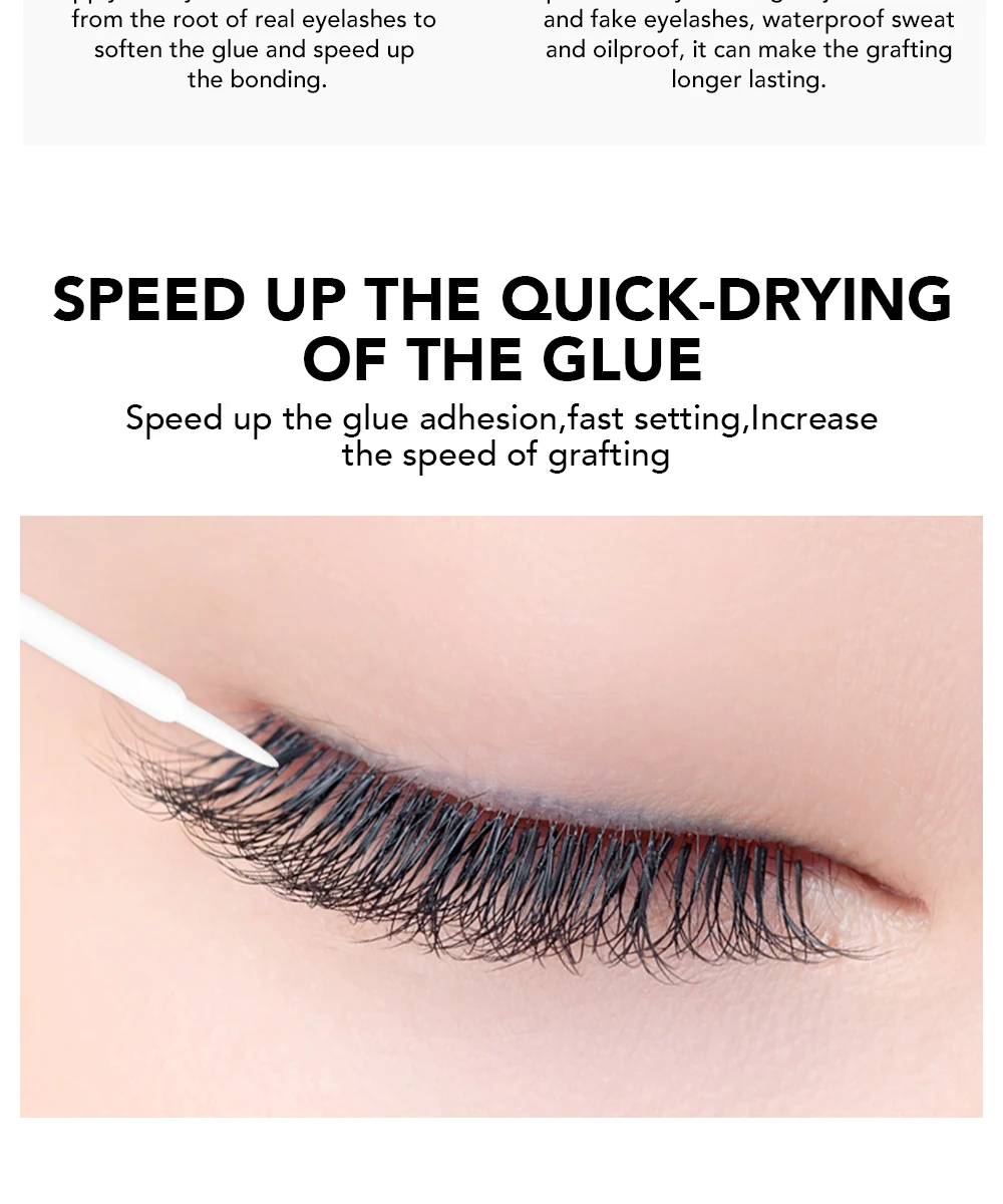 NATUHANA 10ml Super Bonder Fixing Agent for Eyelashes Extensions Primer for Long Last Lashes Glue Adhesive for Eyelash Makeup