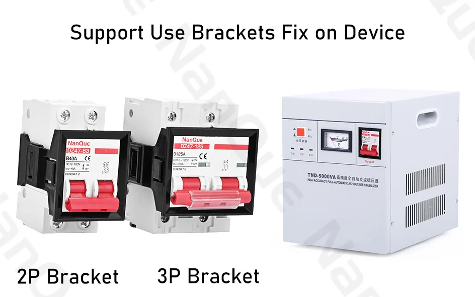 DC MCB 12V 24V 48V 60V 110V Circuit Breaker Battery Protect Switch Positive Negative Short Circuit 2P 10A 20A 50A 100A 125A 150A