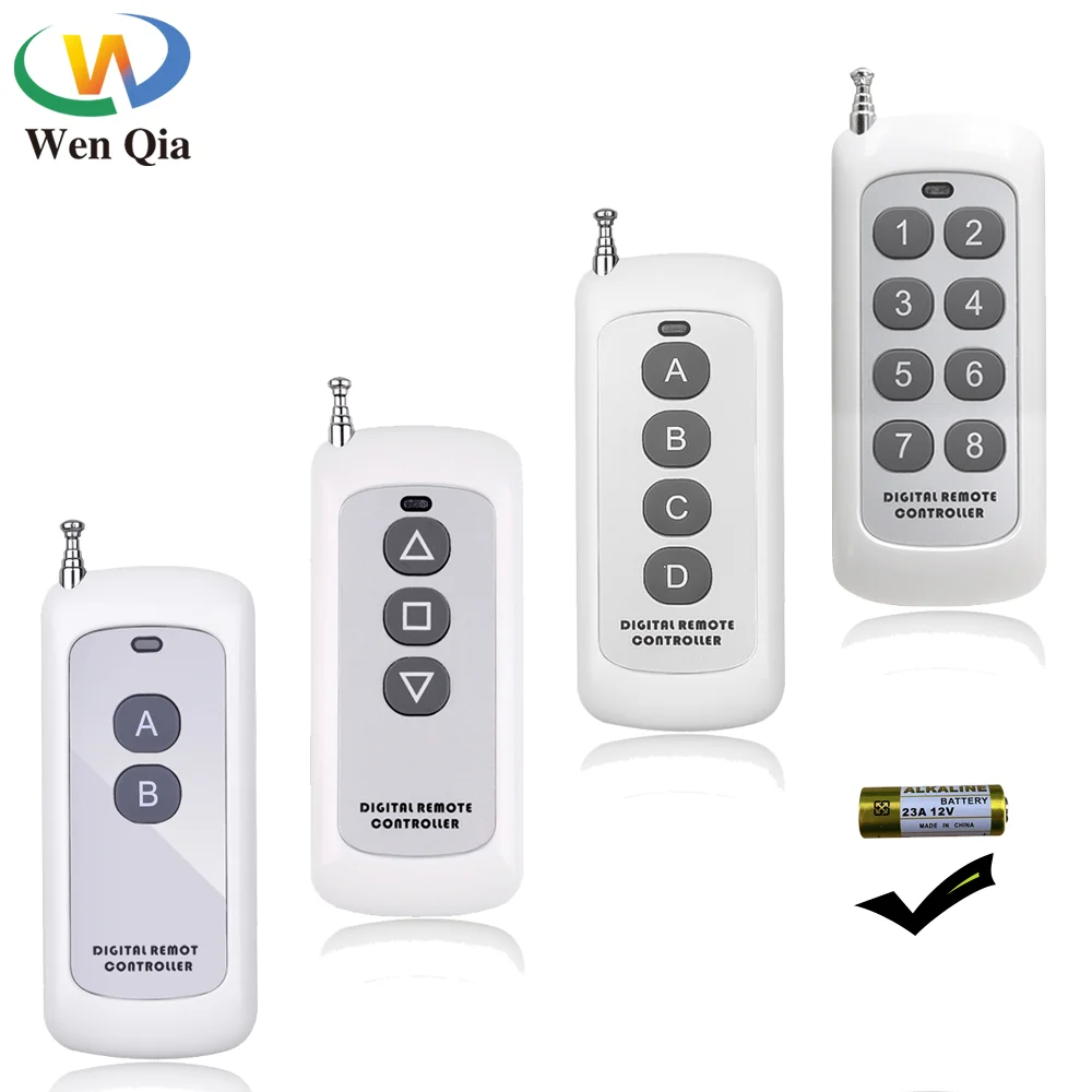 433 Mhz Wireless RF Remote Control Switch EV1527 Learning Code Controller 2/3/4/8 Buttons Transmitter For Garage Door Gate Light