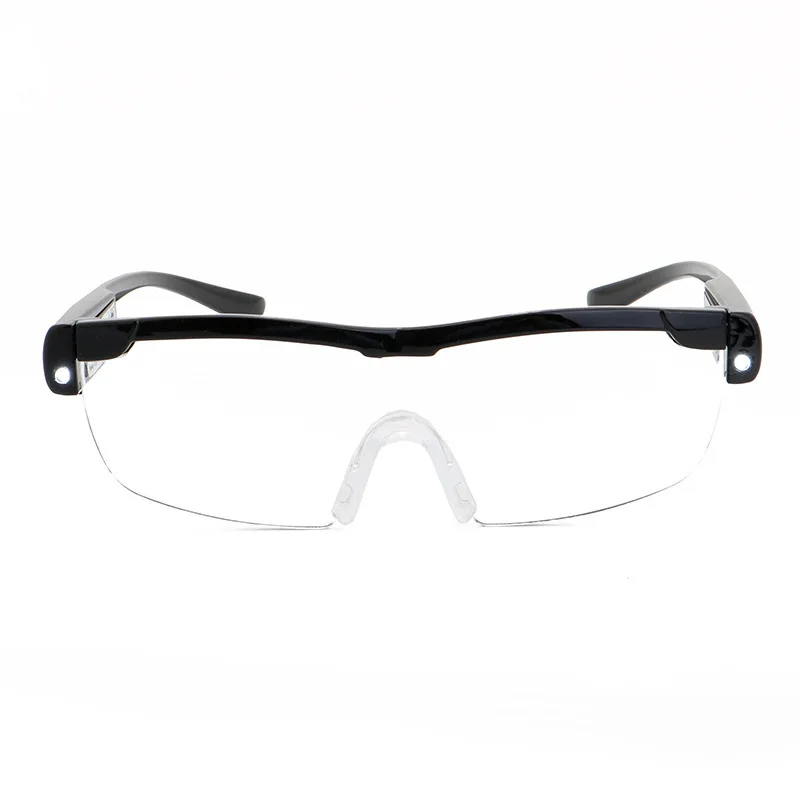 2.5X Magnifying Glass Reading Glasses Portable Magnifier Headband Eyeglasses Acrylic Lens with 2Led Light for Repair Reading