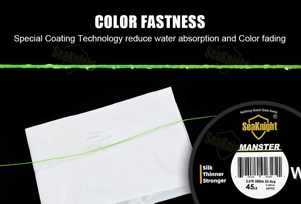 SeaKnight Brand NEW MONSTER/MANSTER W8 II 150M300M500M 8 Strands Casting Braided Wire Fishing Line 15-100LB Smooth Multifilament