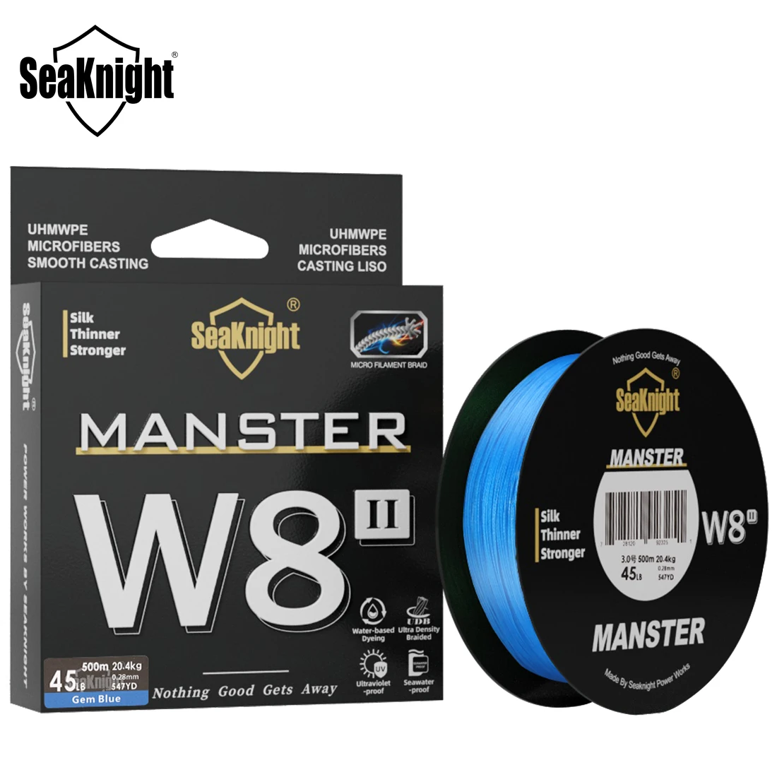 SeaKnight Brand NEW MONSTER/MANSTER W8 II 150M300M500M 8 Strands Casting Braided Wire Fishing Line 15-100LB Smooth Multifilament
