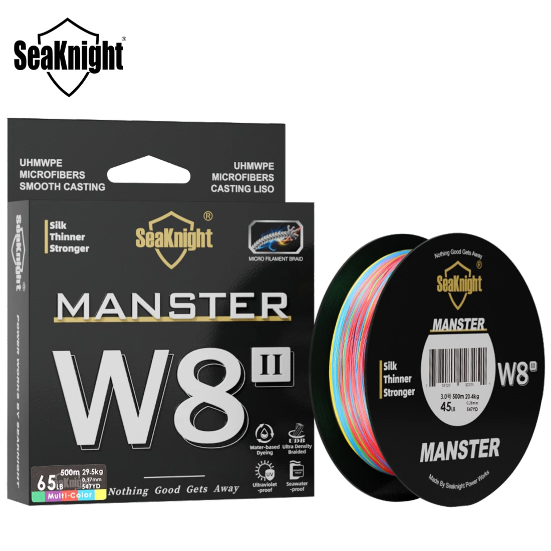 SeaKnight Brand NEW MONSTER/MANSTER W8 II 150M300M500M 8 Strands Casting Braided Wire Fishing Line 15-100LB Smooth Multifilament