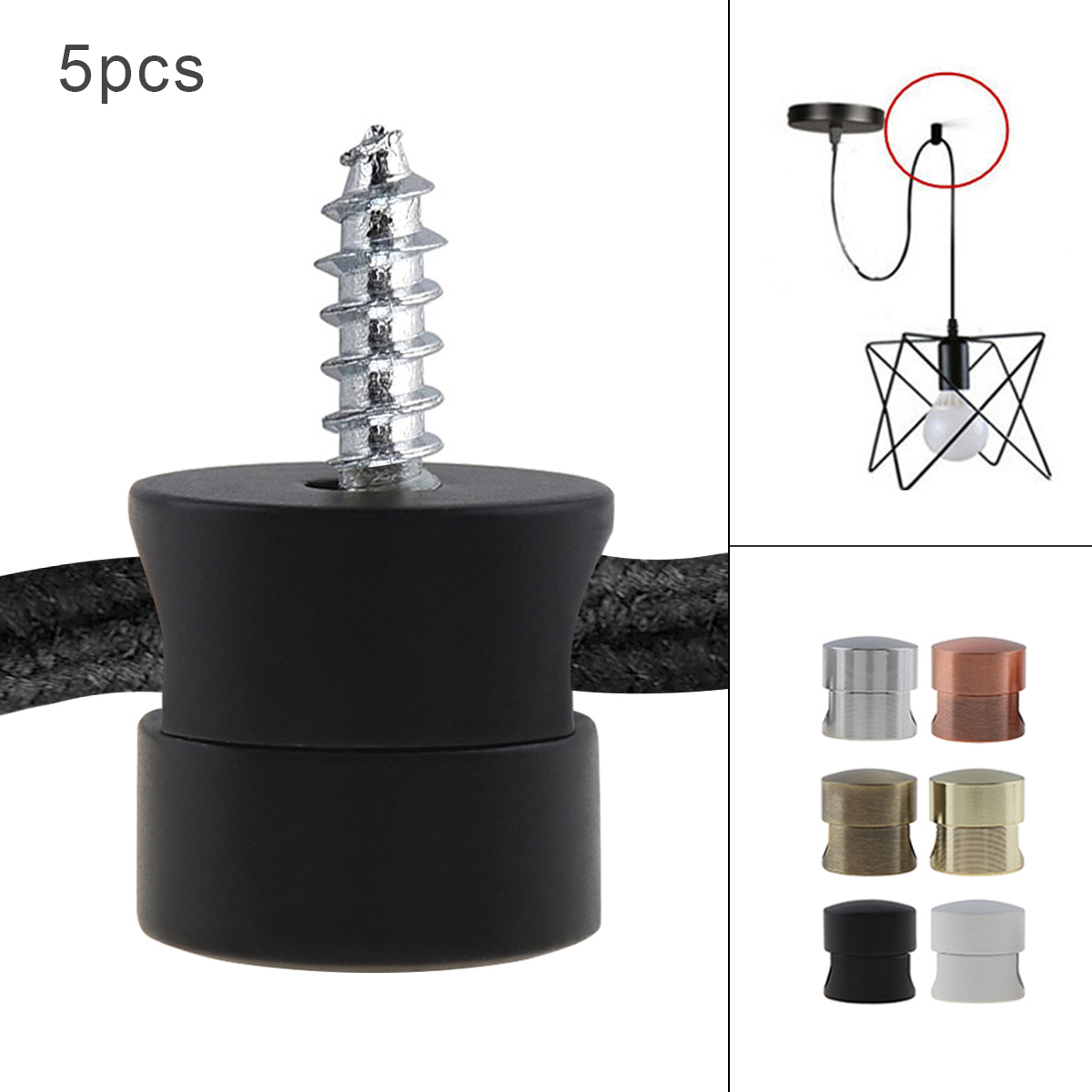 5pcs Pendant Light Cable Hook Chandelier Cable Hook for Chandelier Ceiling Lights Hanging Pendant Lighting Fixture Accessories