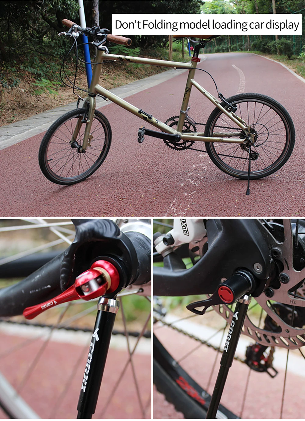 Ultralight Carbon Fiber MTB Road Bicycle Kickstand Parking Rack Mountain Bike Support Side Kick Stand Foot Brace Stainless steel